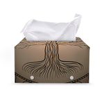Ancient Yggdrasil Tree Print Leather Tissue Box Cover