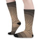 Ancient Yggdrasil Tree Print Long Socks