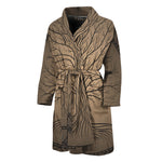 Ancient Yggdrasil Tree Print Men's Bathrobe