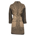 Ancient Yggdrasil Tree Print Men's Bathrobe