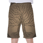 Ancient Yggdrasil Tree Print Men's Beach Shorts