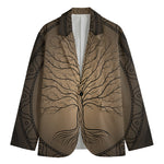 Ancient Yggdrasil Tree Print Men's Blazer