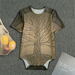 Ancient Yggdrasil Tree Print Men's Bodysuit