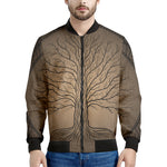 Ancient Yggdrasil Tree Print Men's Bomber Jacket
