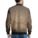 Ancient Yggdrasil Tree Print Men's Bomber Jacket