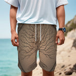 Ancient Yggdrasil Tree Print Men's Cargo Shorts