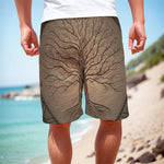 Ancient Yggdrasil Tree Print Men's Cargo Shorts