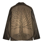 Ancient Yggdrasil Tree Print Men's Cotton Blazer