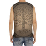 Ancient Yggdrasil Tree Print Men's Fitness Tank Top