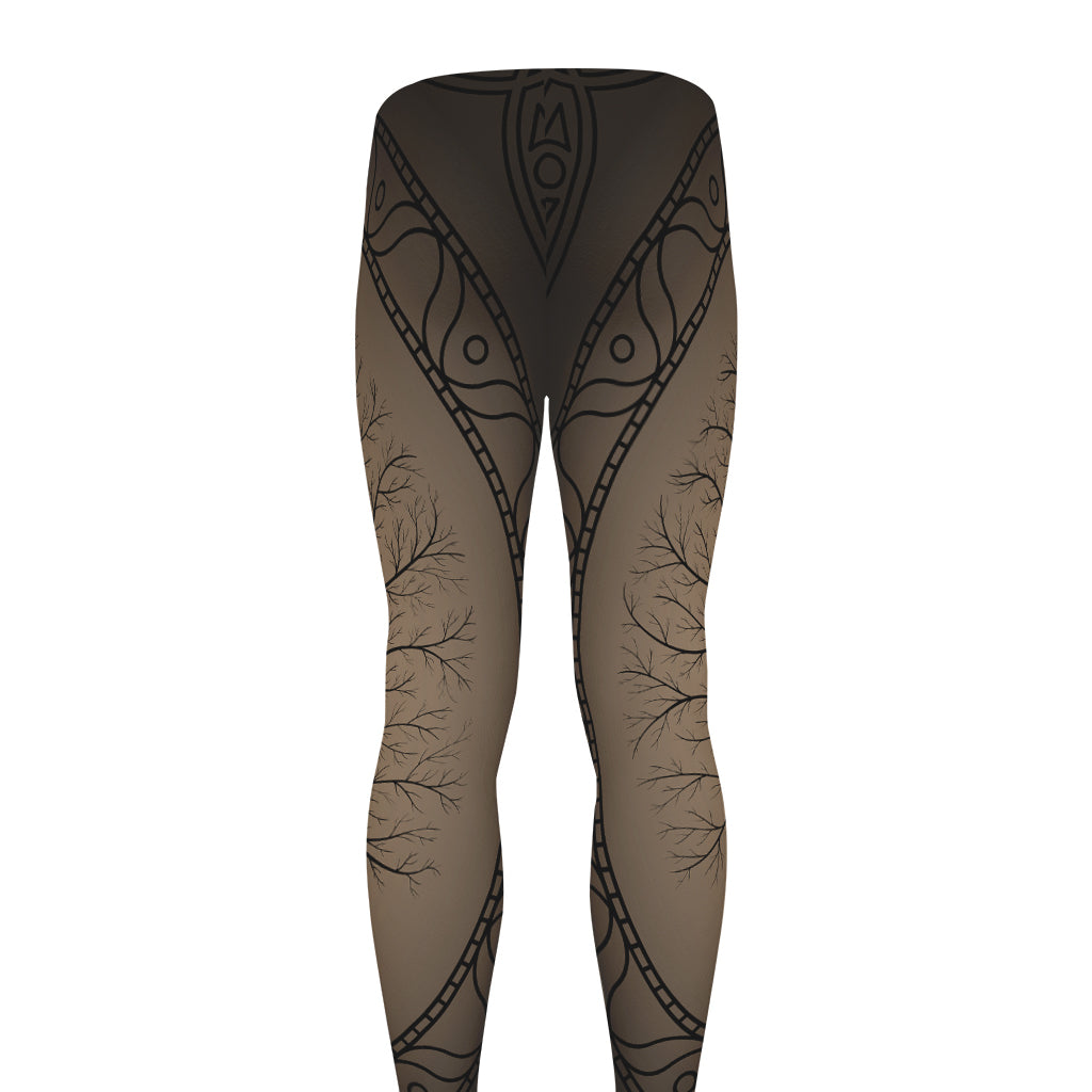 Ancient Yggdrasil Tree Print Men's leggings