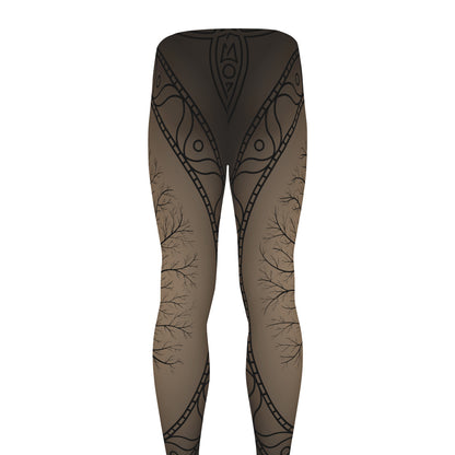 Ancient Yggdrasil Tree Print Men's leggings