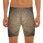 Ancient Yggdrasil Tree Print Men's Long Boxer Briefs