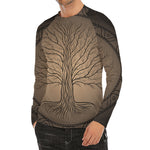Ancient Yggdrasil Tree Print Men's Long Sleeve Rash Guard