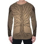 Ancient Yggdrasil Tree Print Men's Long Sleeve T-Shirt