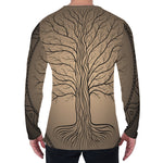 Ancient Yggdrasil Tree Print Men's Long Sleeve T-Shirt
