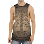 Ancient Yggdrasil Tree Print Men's Muscle Tank Top