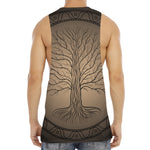 Ancient Yggdrasil Tree Print Men's Muscle Tank Top