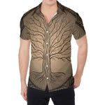 Ancient Yggdrasil Tree Print Men's Shirt