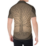 Ancient Yggdrasil Tree Print Men's Shirt