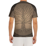 Ancient Yggdrasil Tree Print Men's Short Sleeve Rash Guard
