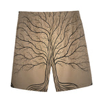 Ancient Yggdrasil Tree Print Men's Sports Shorts