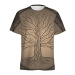 Ancient Yggdrasil Tree Print Men's Sports T-Shirt