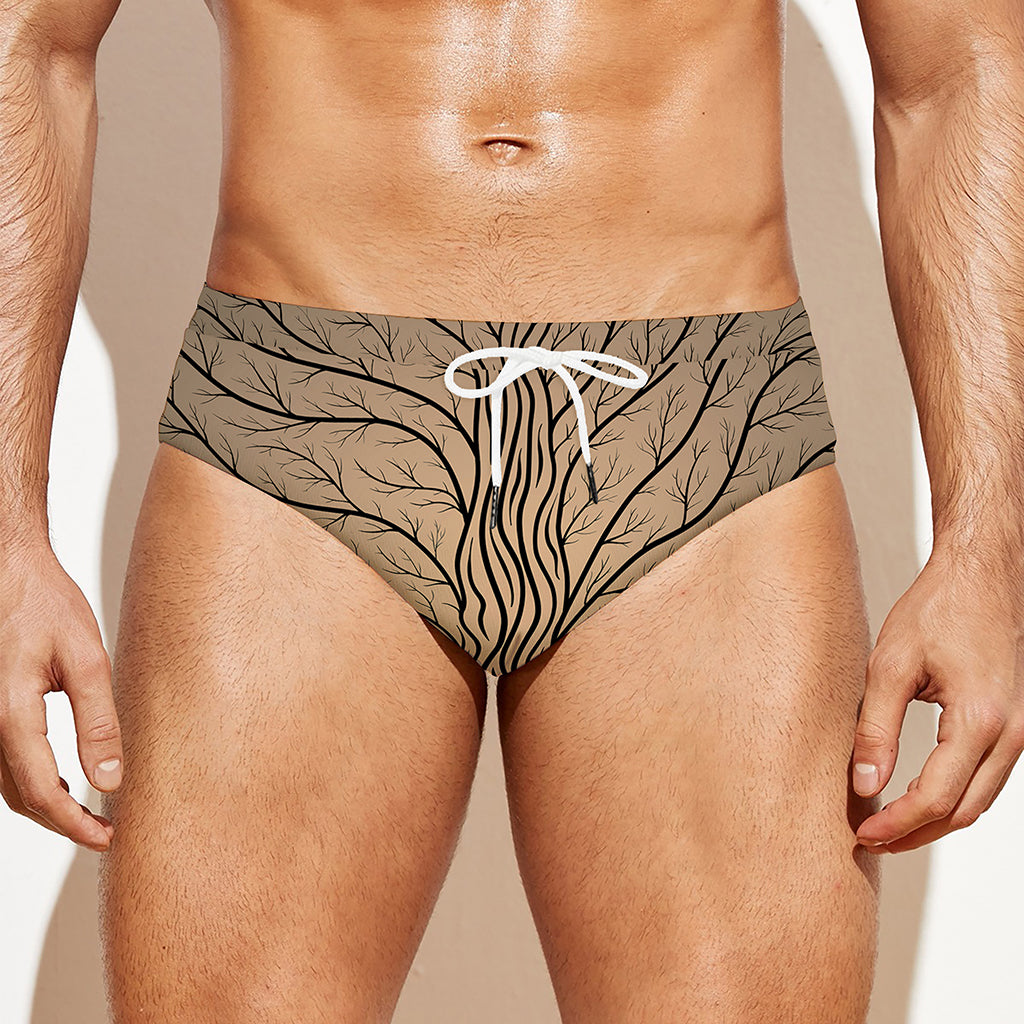 Ancient Yggdrasil Tree Print Men's Swim Briefs