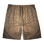 Ancient Yggdrasil Tree Print Men's Swim Trunks