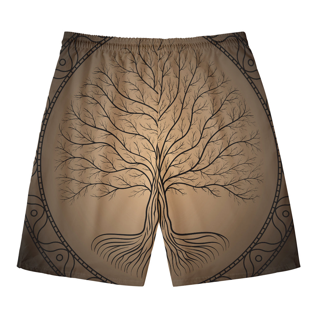 Ancient Yggdrasil Tree Print Men's Swim Trunks