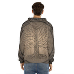 Ancient Yggdrasil Tree Print Men's Velvet Pullover Hoodie