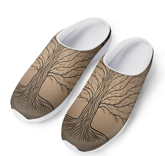 Ancient Yggdrasil Tree Print Mesh Casual Shoes