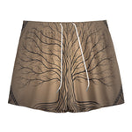Ancient Yggdrasil Tree Print Mesh Shorts