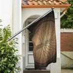 Ancient Yggdrasil Tree Print Polyester Flag