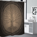Ancient Yggdrasil Tree Print Premium Shower Curtain