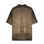 Ancient Yggdrasil Tree Print Rayon Hawaiian Shirt