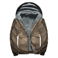 Ancient Yggdrasil Tree Print Sherpa Lined Zip Up Hoodie