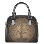 Ancient Yggdrasil Tree Print Shoulder Handbag