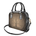 Ancient Yggdrasil Tree Print Shoulder Handbag