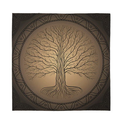 Ancient Yggdrasil Tree Print Silk Bandana