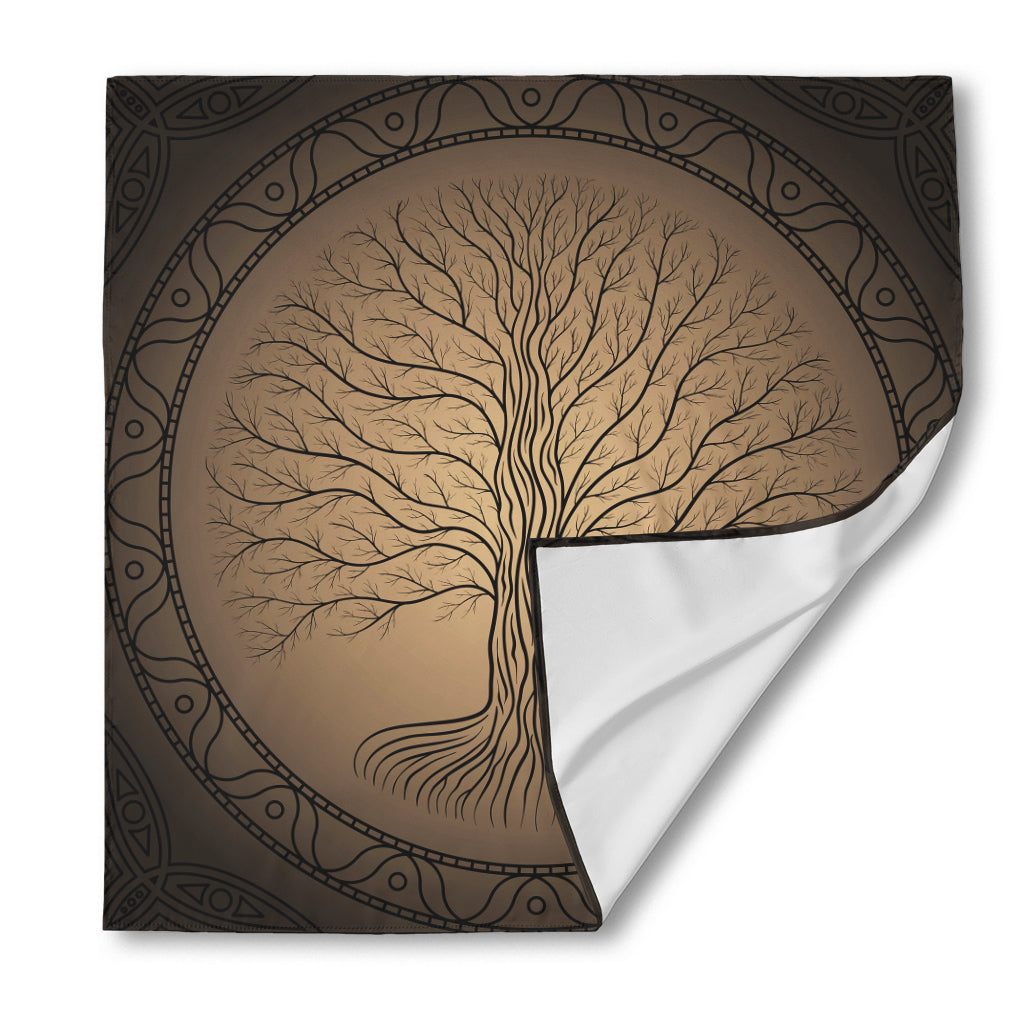 Ancient Yggdrasil Tree Print Silk Bandana