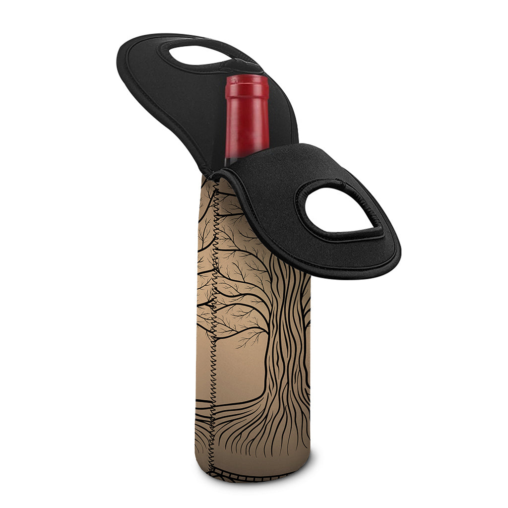Ancient Yggdrasil Tree Print Single Neoprene Wine Tote