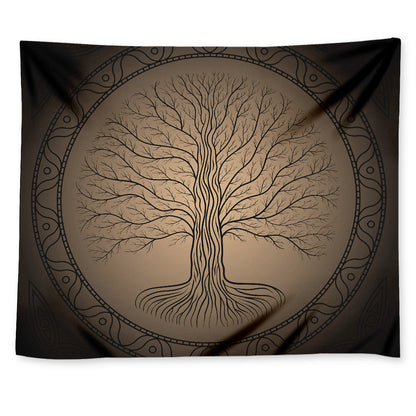 Ancient Yggdrasil Tree Print Tapestry