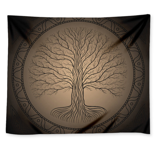 Ancient Yggdrasil Tree Print Tapestry