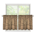 Ancient Yggdrasil Tree Print Tier Curtains