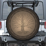 Ancient Yggdrasil Tree Print Tire Cover