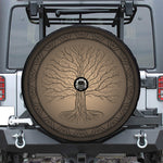 Ancient Yggdrasil Tree Print Tire Cover With Camera Hole