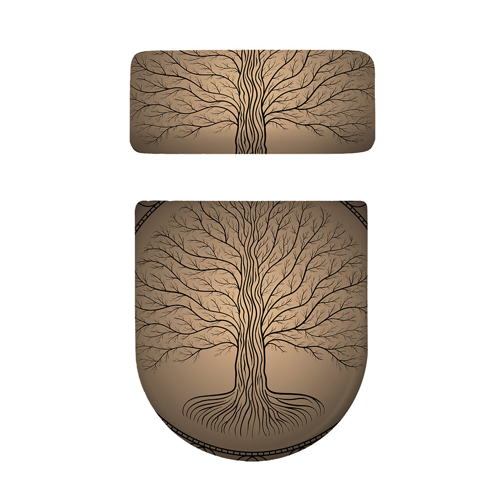 Ancient Yggdrasil Tree Print Toilet Lid And Tank Cover Set