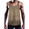 Ancient Yggdrasil Tree Print Men's Workout Tank Top