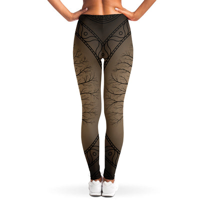 Ancient Yggdrasil Tree Print Women's Leggings