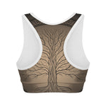 Ancient Yggdrasil Tree Print Women's Sports Bra
